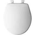 Chesterfield Leather Easy Clean Round Plastic Toilet Seat, White CH2514957